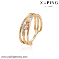 14883 Best selling 18k gold diamond zircon finger rings wholesale stone ring designs for girls